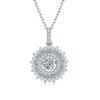 Dancing Moissanite Sunburst Pendant: Sparkle and Elegance